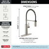 Single-Handle Pull-Down Spring Kitchen Faucet