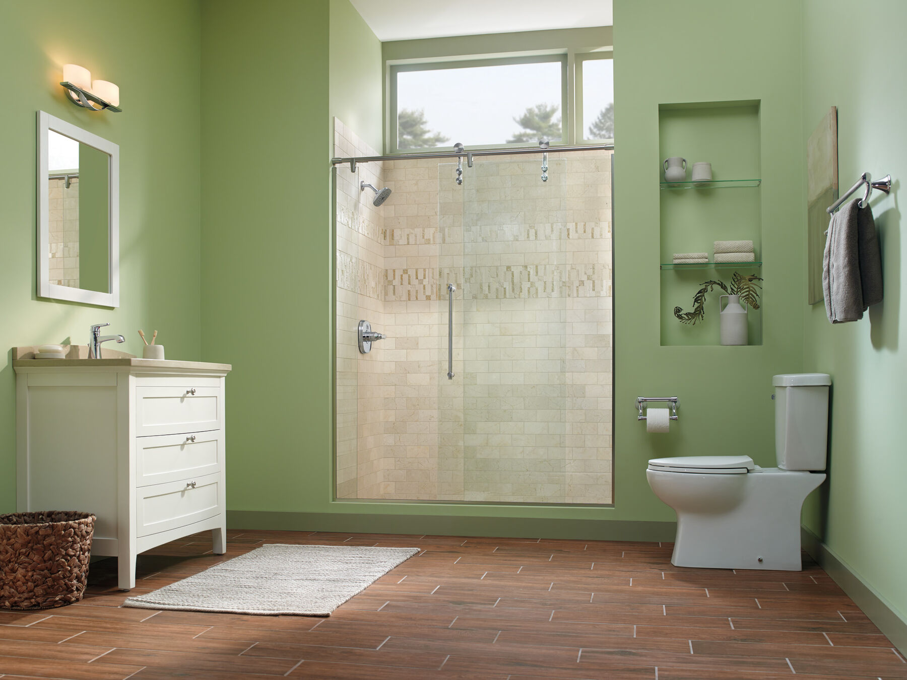 Single-Setting Raincan Shower Head, image 1