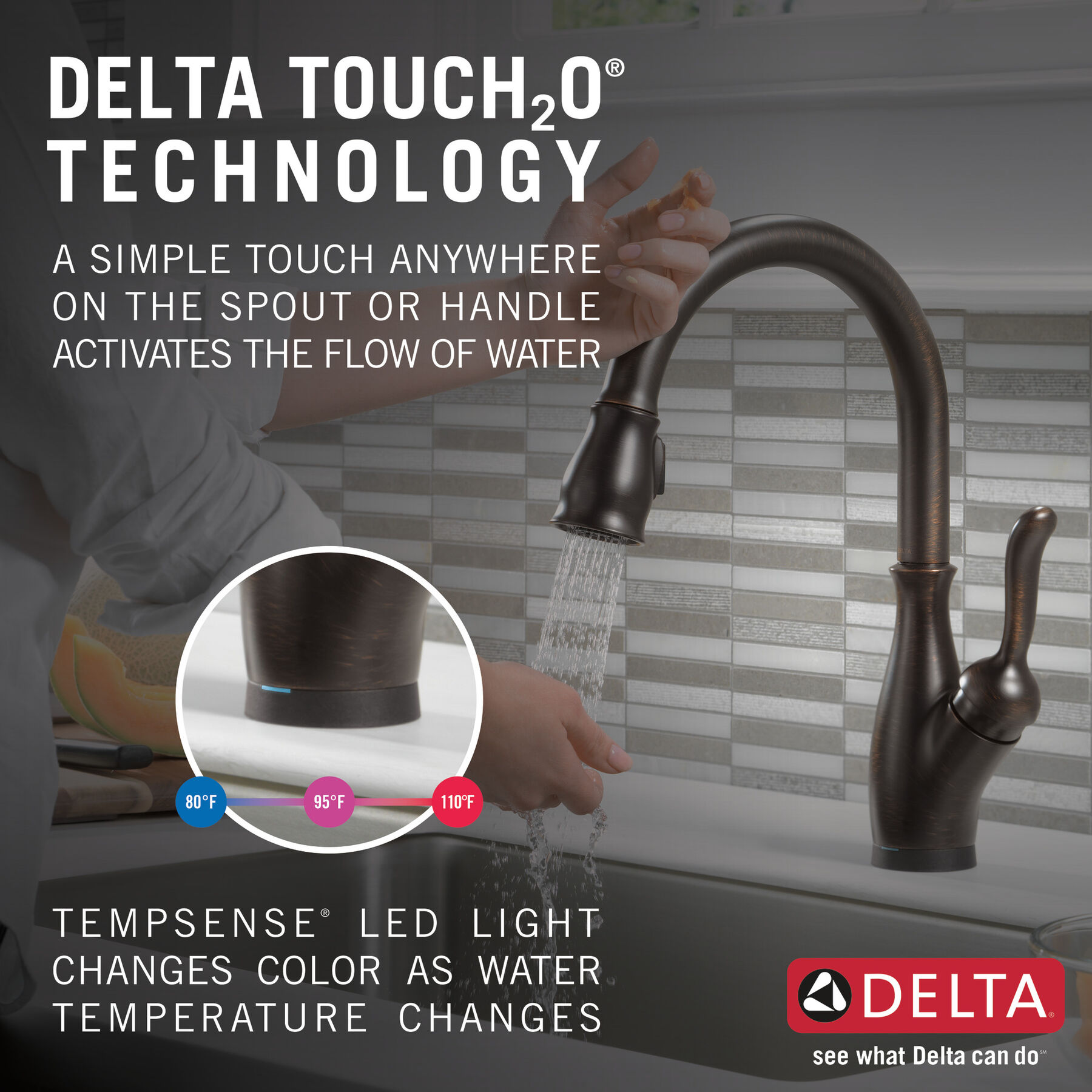Single Handle Pull-Down Kitchen Faucet with Touch<sub>2</sub>O® and ShieldSpray® Technologies, image 13