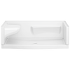 60x32 Alcove Shower Bundle - Left Seat Center Drain Curve