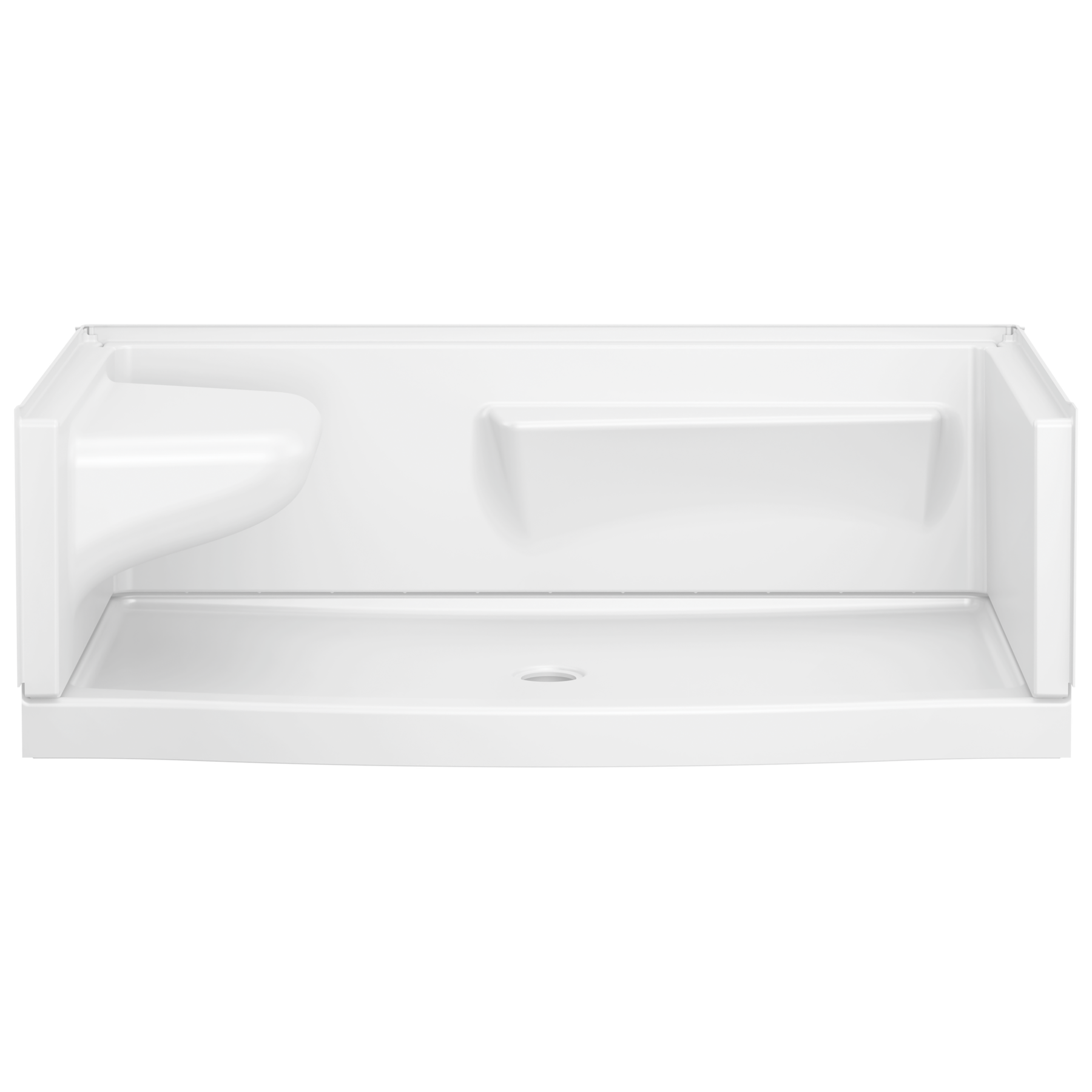 60x32 Alcove Shower Bundle - Left Seat Center Drain Curve