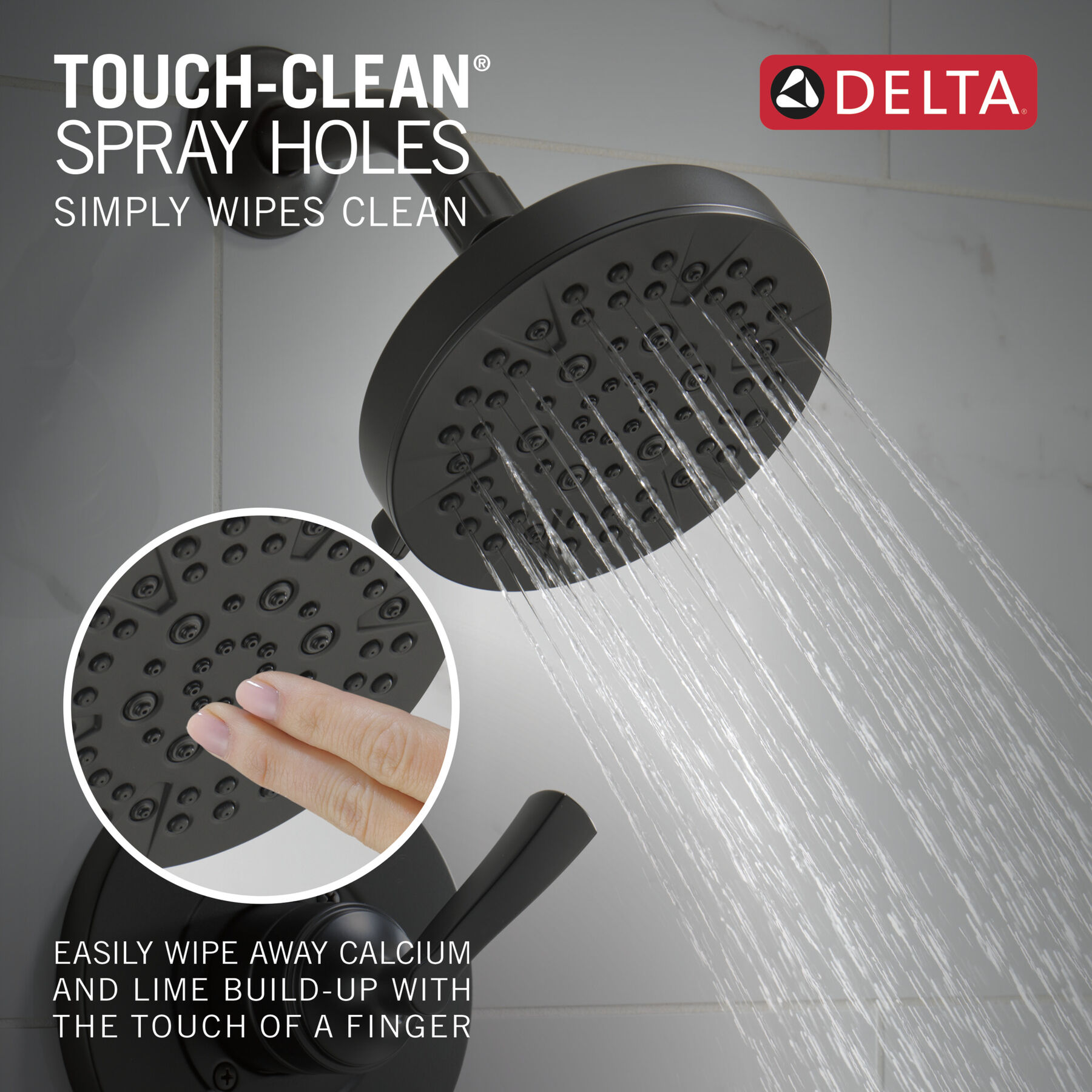 Centerset Lavatory Faucet with 14 Series Tub Shower Trim and Rough Bundle