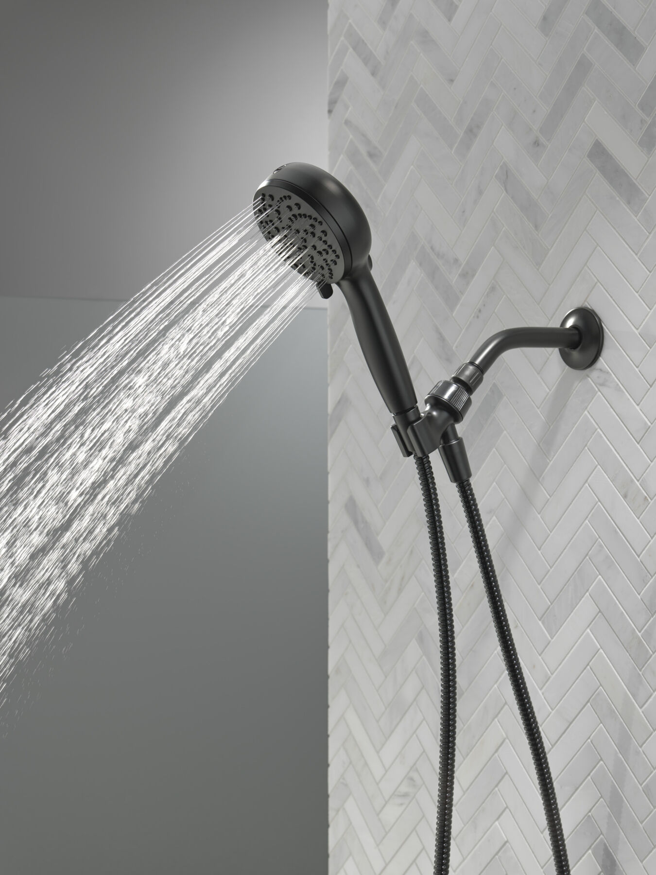 6-Setting Hand Shower with Cleaning Spray in Matte Black - 2.5 GPM, image 5