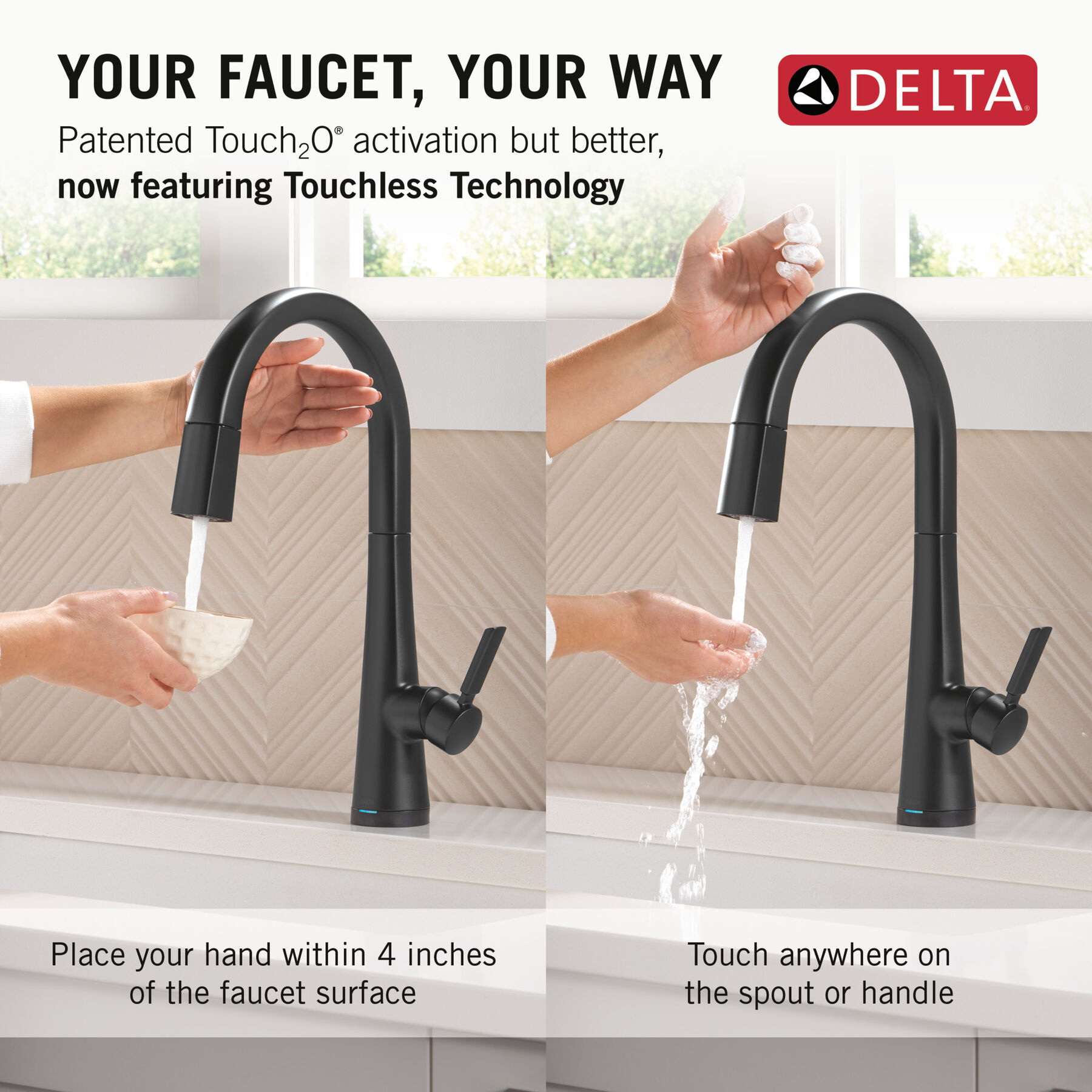 Touch<sub>2</sub>O® Technology Kitchen Faucet with Touchless Technology, image 10