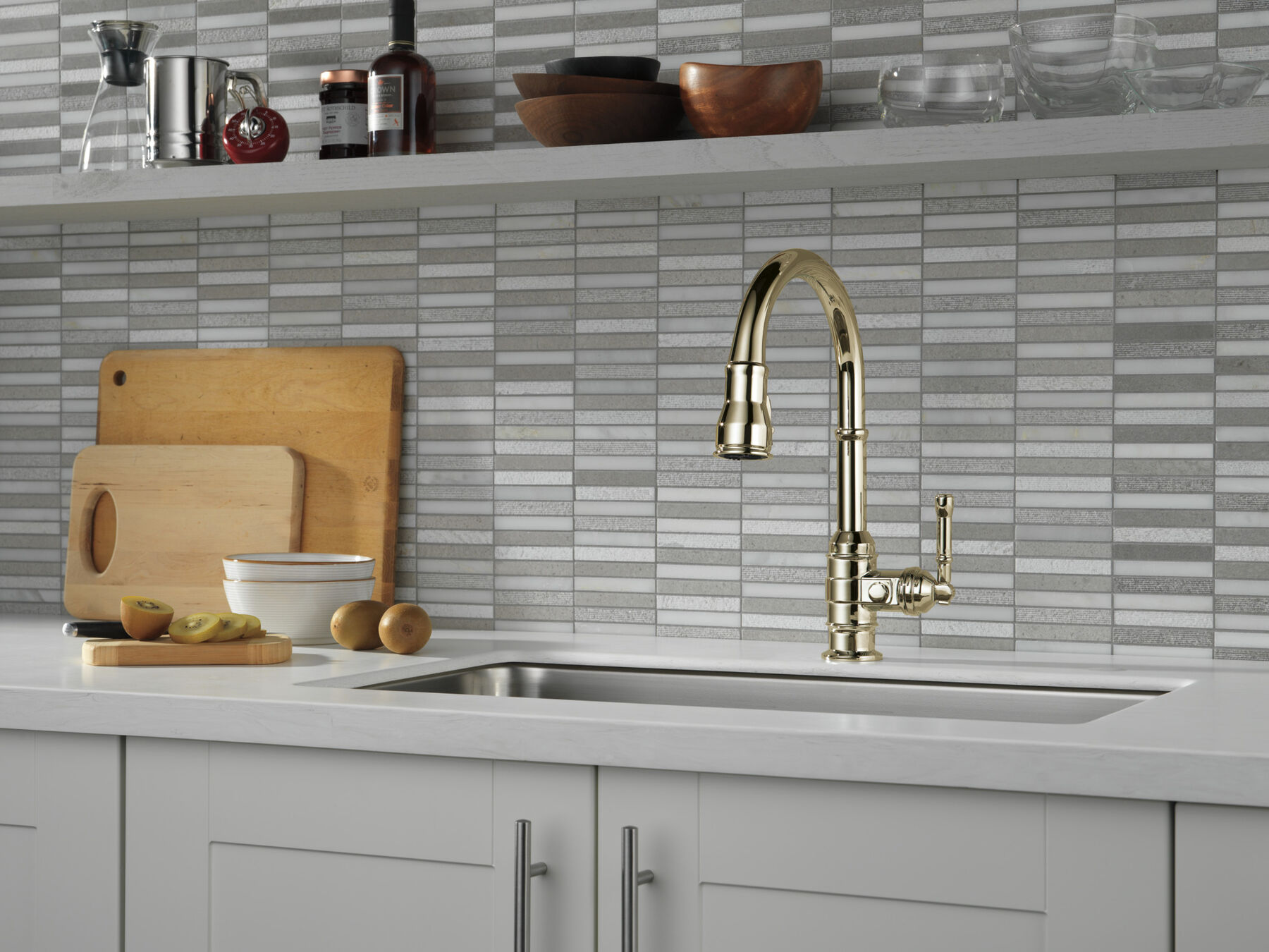 Single Handle Pull-Down Kitchen Faucet, image 5