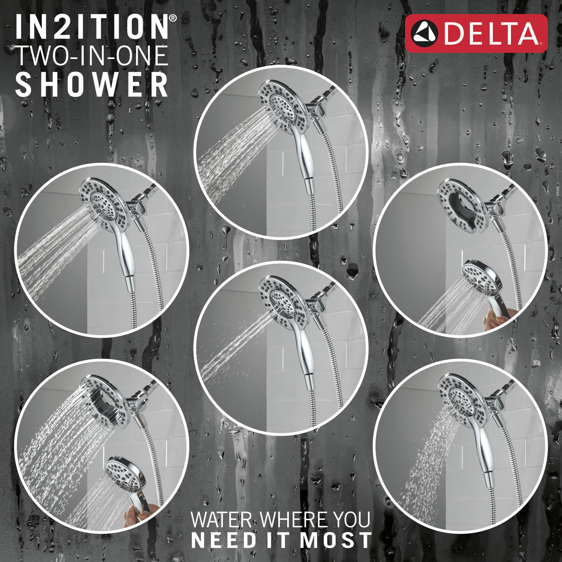 Monitor® 14 Series Tub and Shower Trim Only with In2ition® Hand Shower, image 2