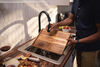 33” Workstation Kitchen Sink Drop-In Top Mount Stainless Steel Single Bowl with WorkFlow™ Ledge and Accessories