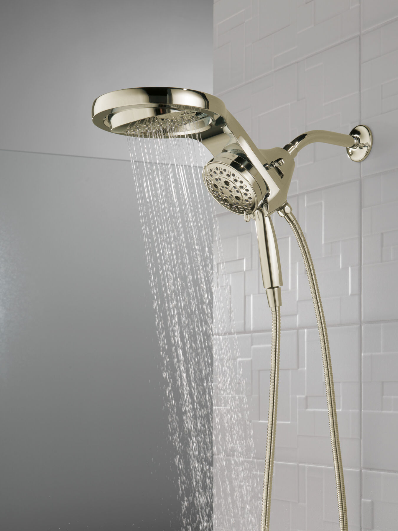 HydroRain® H<sub>2</sub>Okinetic® 5-Setting Two-in-One Shower Head (Recertified), image 12