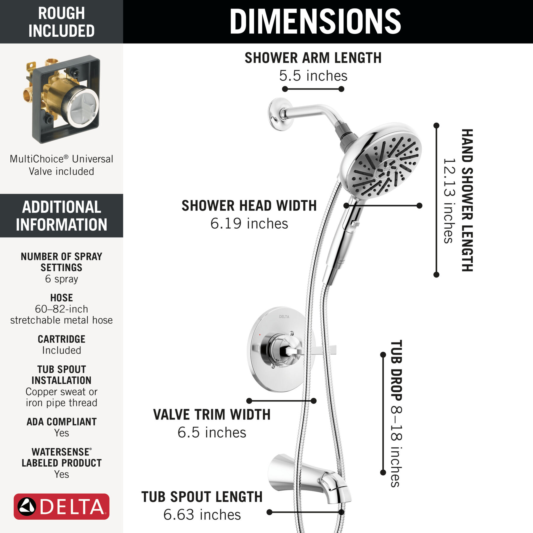 Monitor® 14 Series Tub and Shower, image 6