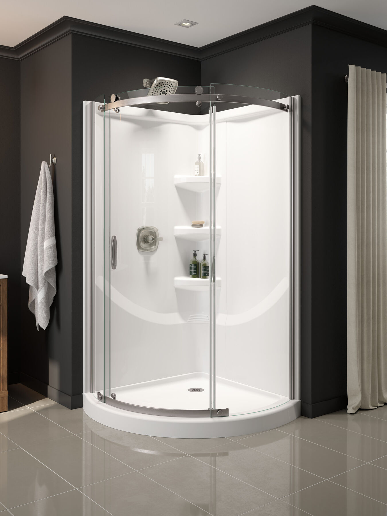 Round Corner Shower Enclosure, image 1