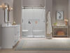 60x32 Alcove Shower Base with Door Bundle - Left Seat Right Drain Curve