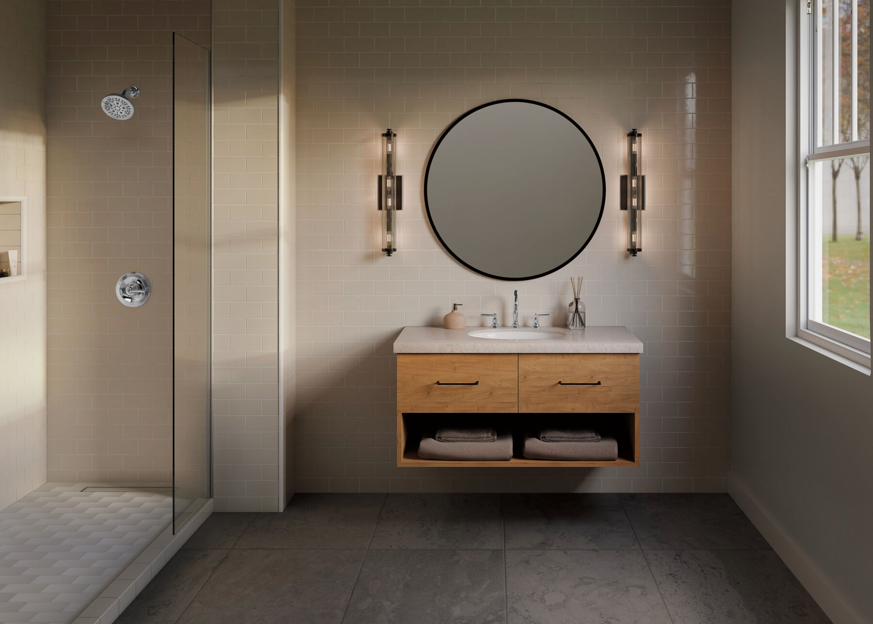 Widespread Lavatory Faucet with 14 Series Shower Trim Bundle