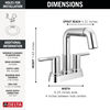 Two Handle Centerset Pull-Down Bathroom Faucet