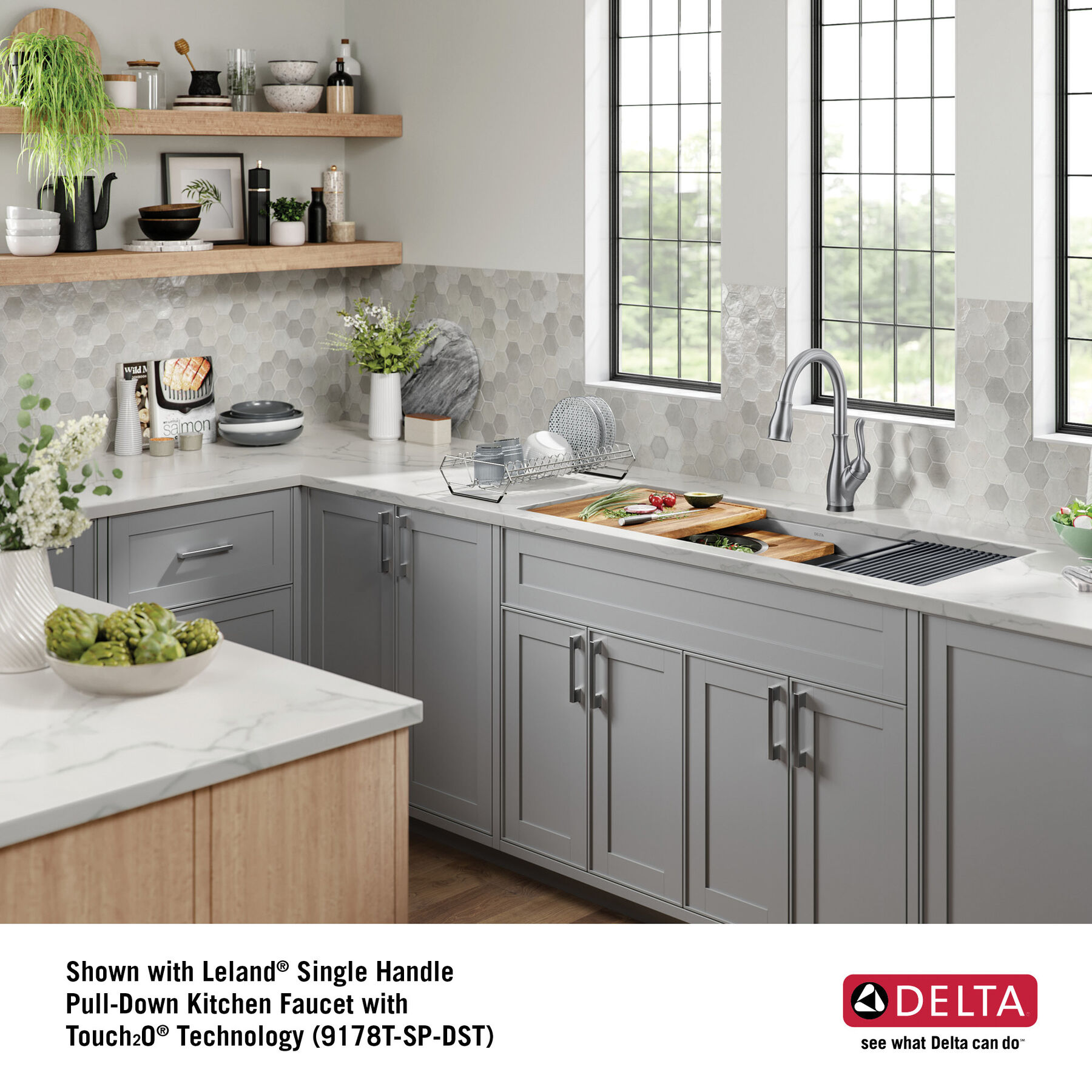 45” Workstation Undermount Single Bowl 16 Gauge Stainless Steel Kitchen Sink with 2-Tier WorkFlow™ Ledge and Accessories, image 22