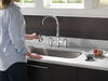 Two Handle Pull-Down Bridge Kitchen Faucet