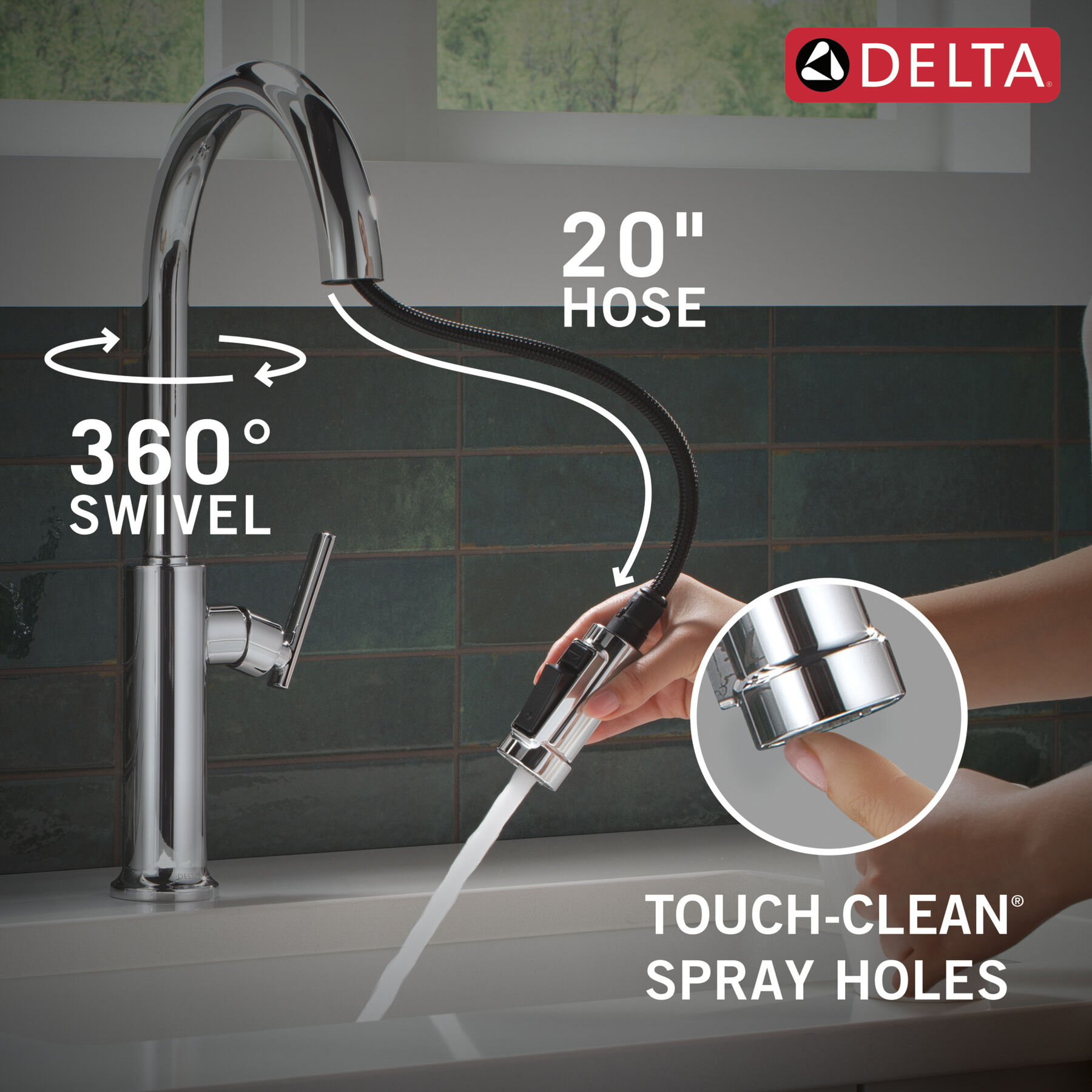 Single Handle Pull-Down Kitchen Faucet