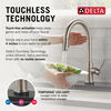 Single Handle Pull-Down Touch<sub>2</sub>O® Technology Kitchen Faucet with Touchless Technology