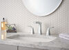 Two Handle Widespread Bathroom Faucet - Metal Pop-Up