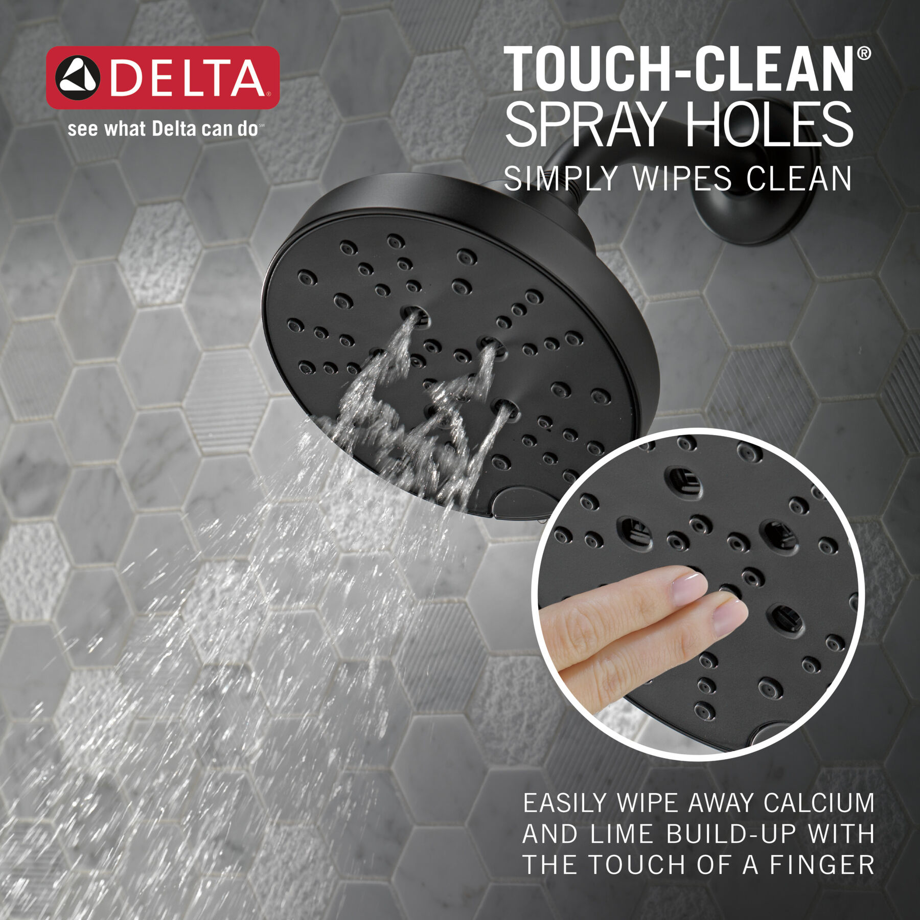 H<sub>2</sub>Okinetic® 5-Setting Contemporary Raincan Shower Head, image 5