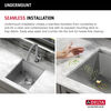 17” Workstation Undermount Single Bowl 16 Gauge Stainless Steel Bar Prep Kitchen Sink with WorkFlow™ Ledge and Accessories
