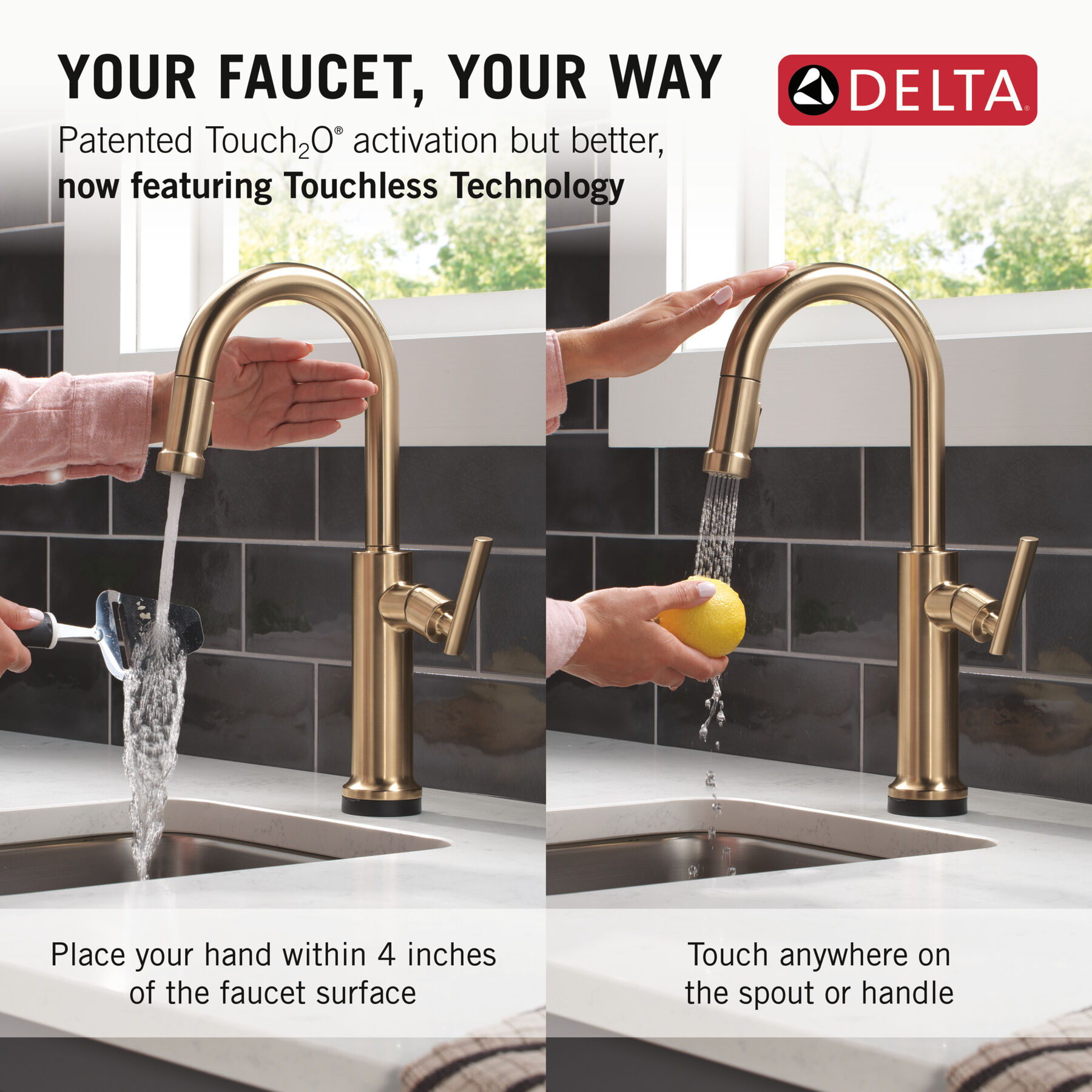 Touch2O&reg; Technology Bar / Prep Faucet with Touchless Technology