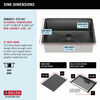 27” Undermount 16 Gauge Workstation Kitchen Sink Single Bowl with WorkFlow™ Ledge and Accessories