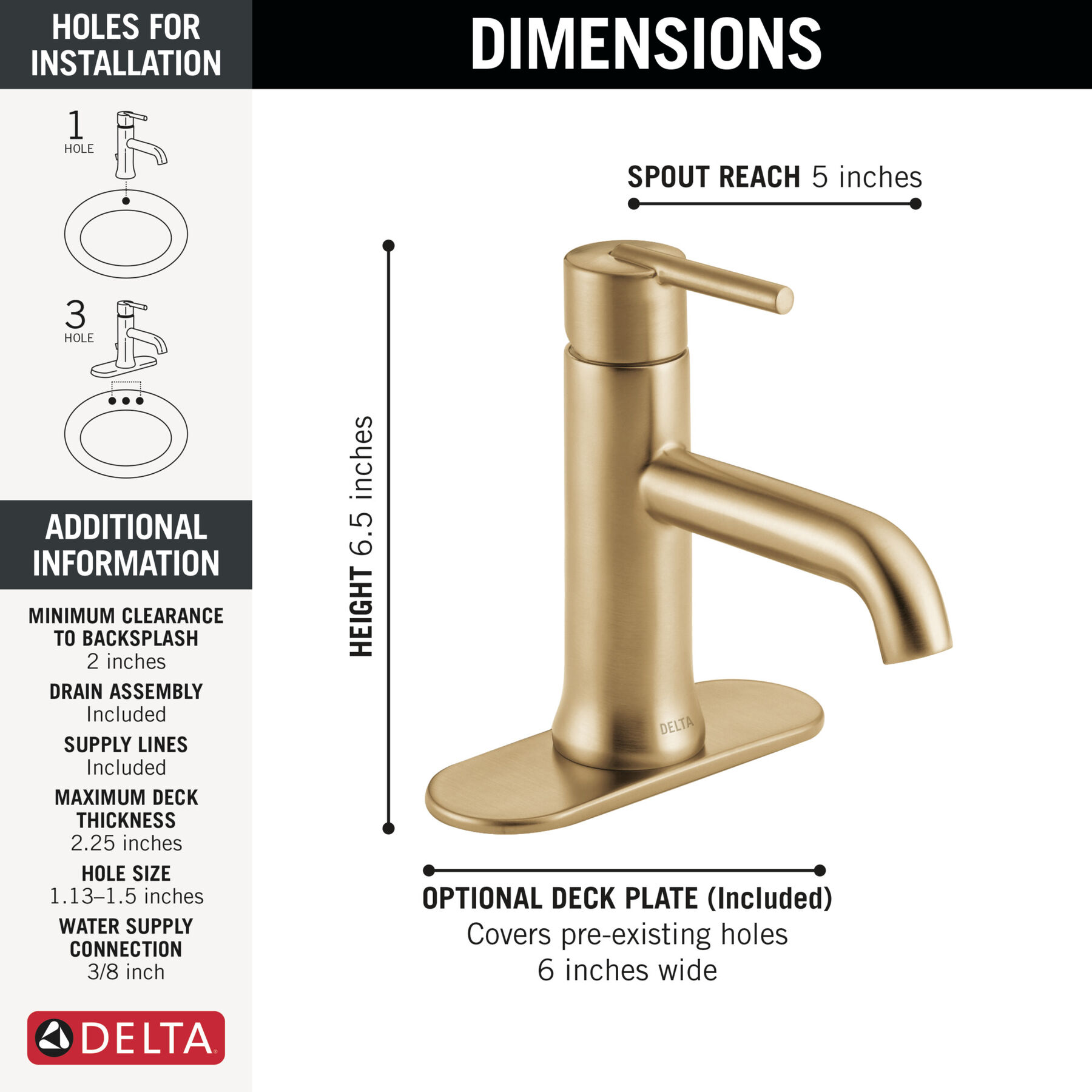 Single Handle Bathroom Faucet (Recertified), image 8