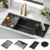 32” Granite Composite Workstation Kitchen Sink Undermount Single Bowl with WorkFlow™ Ledge and Accessories