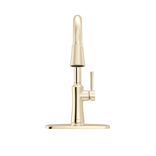 Single Handle Pull-Down Kitchen Faucet with Soap Dispenser and ShieldSpray Technology