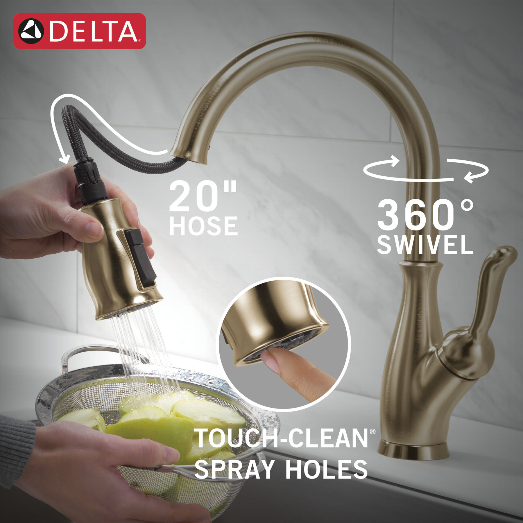 Single Handle Pull-Down Kitchen Faucet with ShieldSpray® Technology, image 6