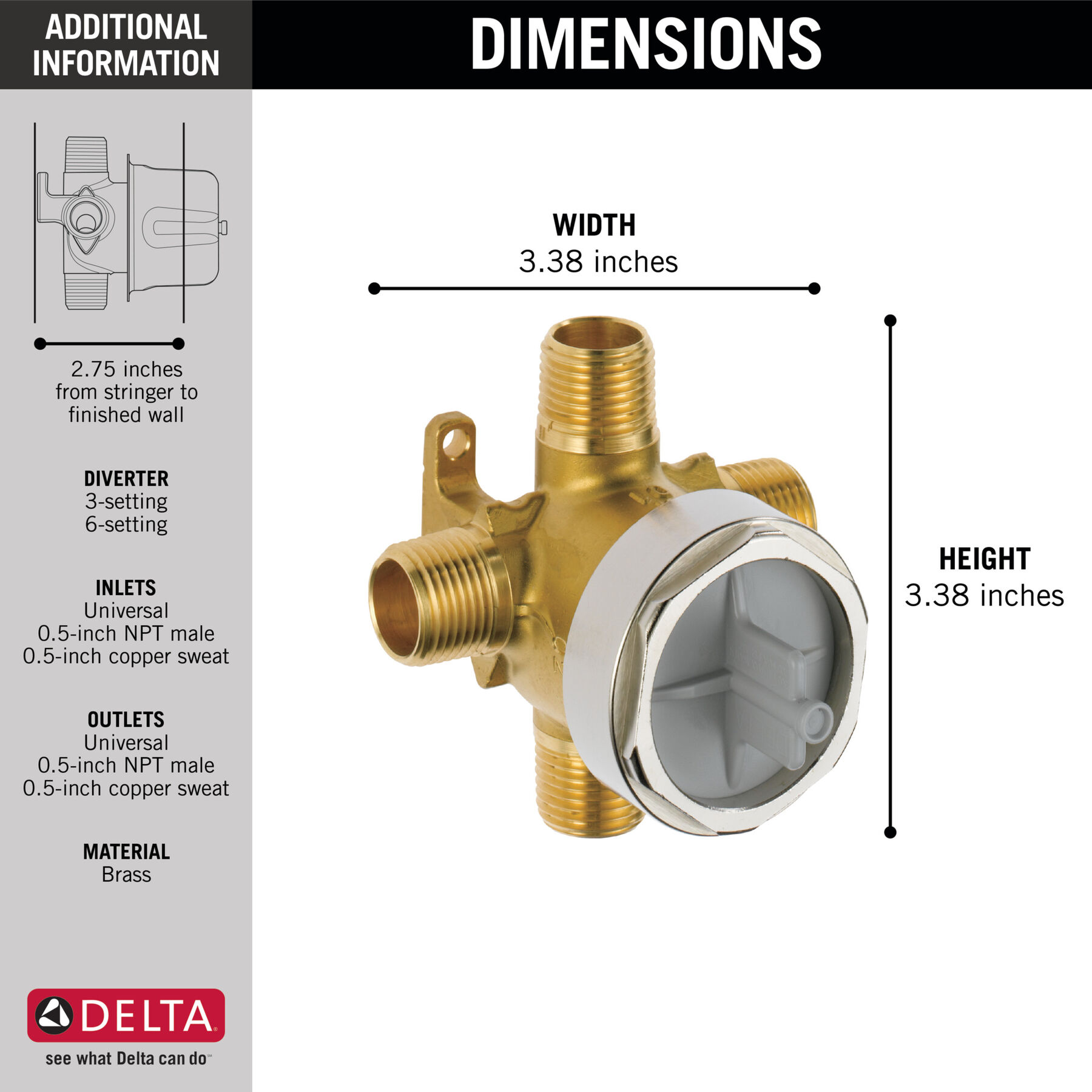 3- and 6-Setting Diverter Rough, image 2