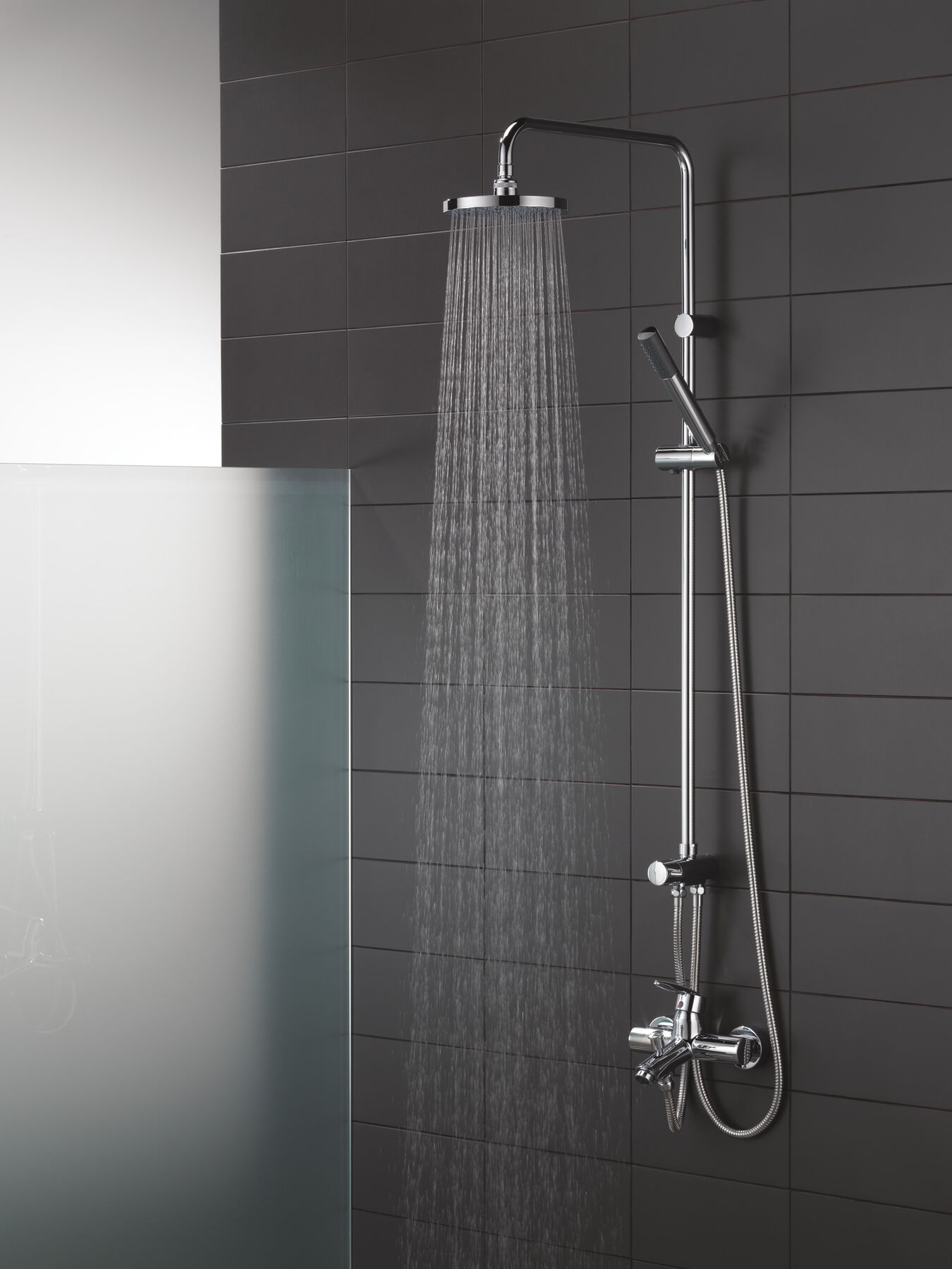 Single-Setting Hand Shower with Hose and Holder, image 2