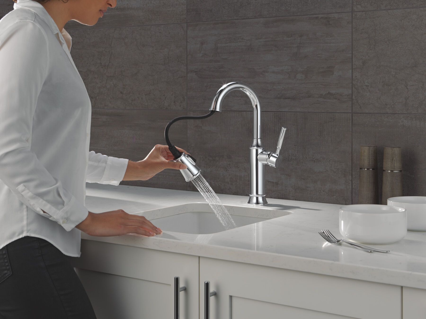 Single Handle Pull-Down Bar / Prep Faucet, image 4