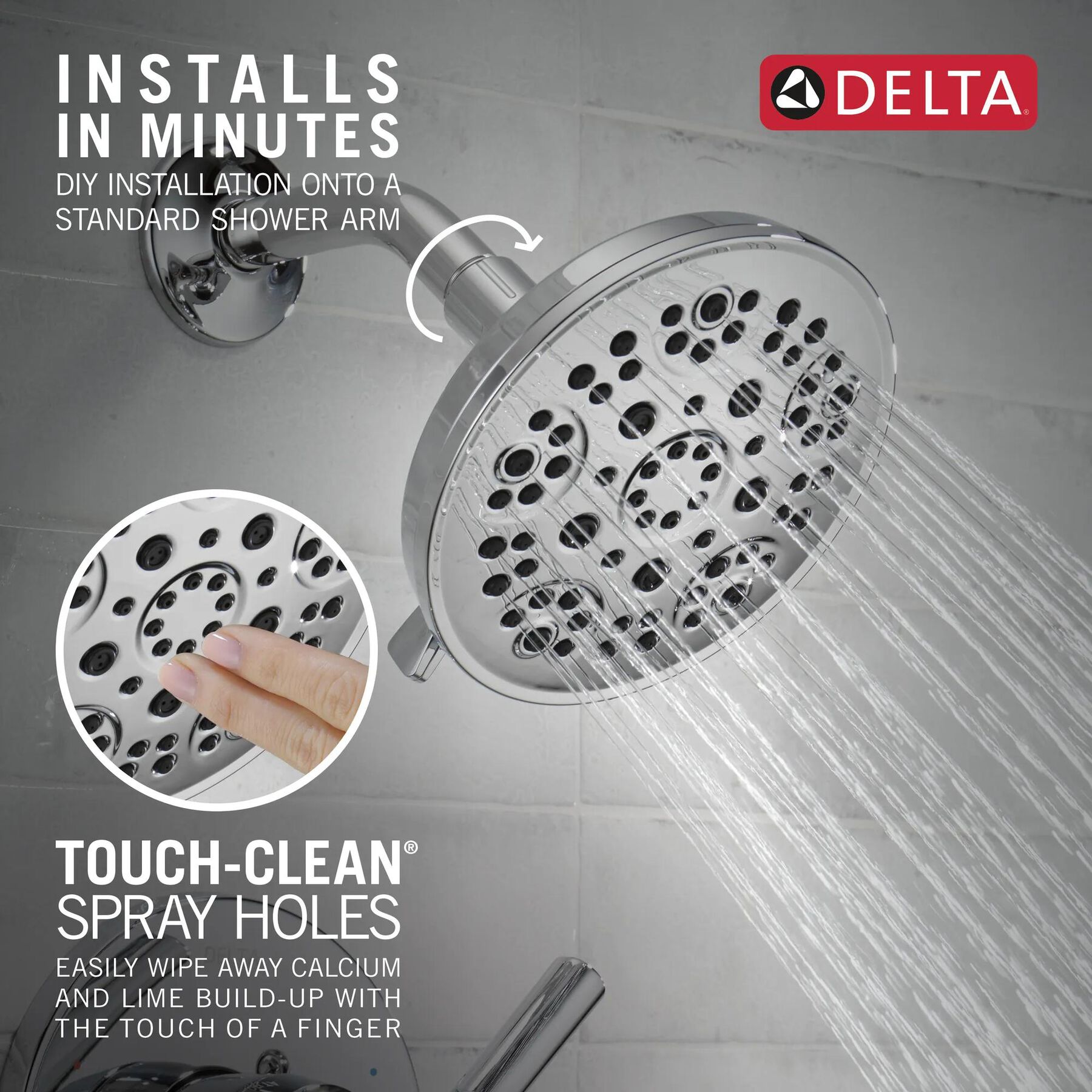 Fixed 5-Setting Showerhead