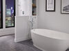 Single Handle Floor Mount Tub Filler Trim with Hand Shower