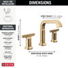 Two Handle Widespread Bathroom Faucet (Recertified)