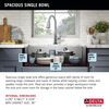 32” Undermount Stainless Steel Single Bowl Kitchen Sink with Accessories