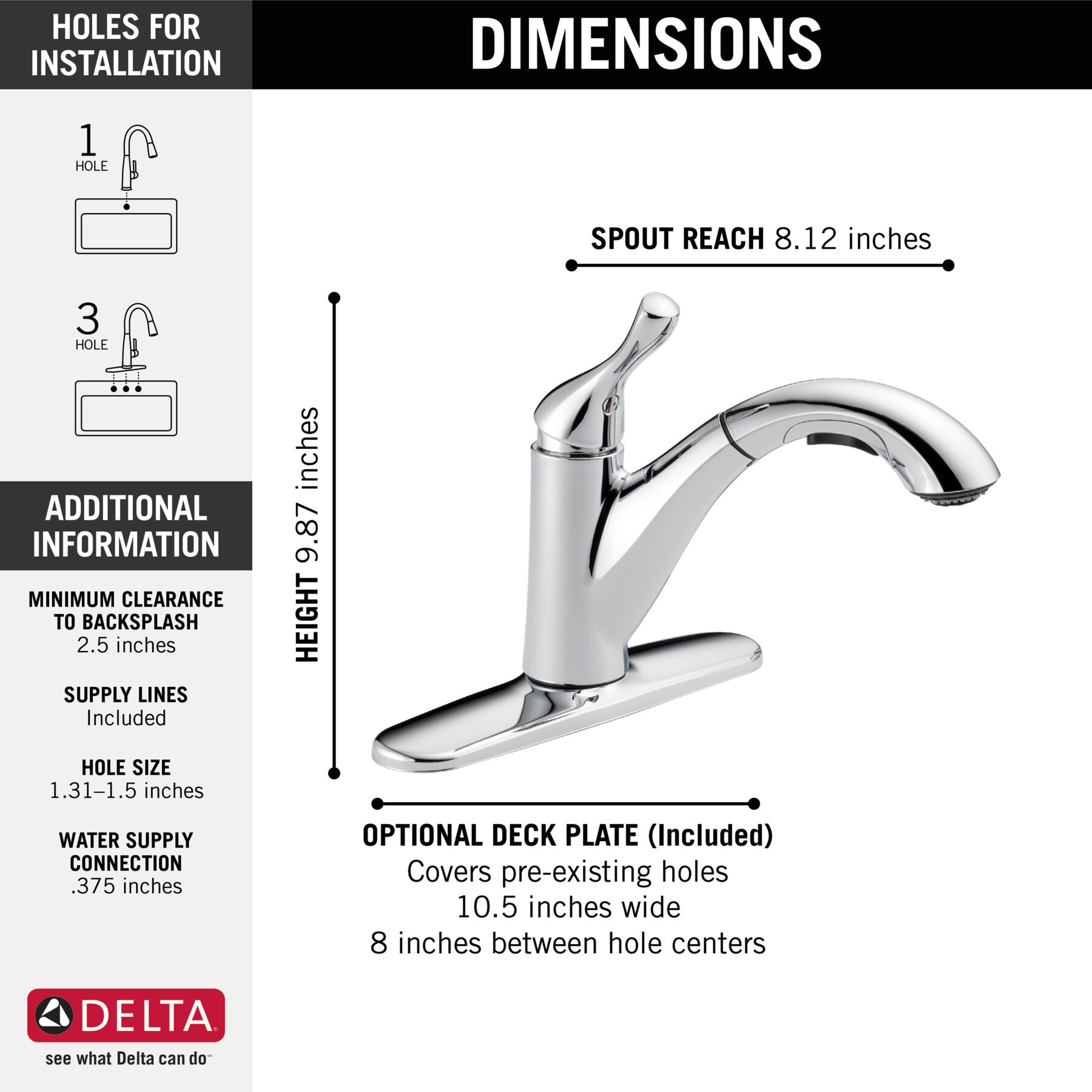 Single Handle Pull-Out Kitchen Faucet, image 5