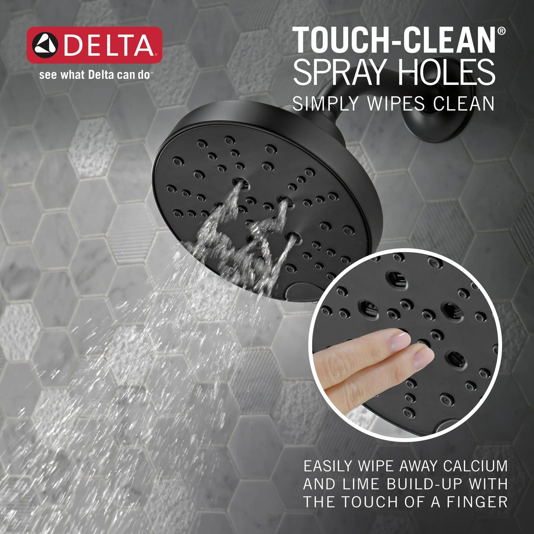 H<sub>2</sub>Okinetic&reg; 5-Setting Contemporary Raincan Shower Head