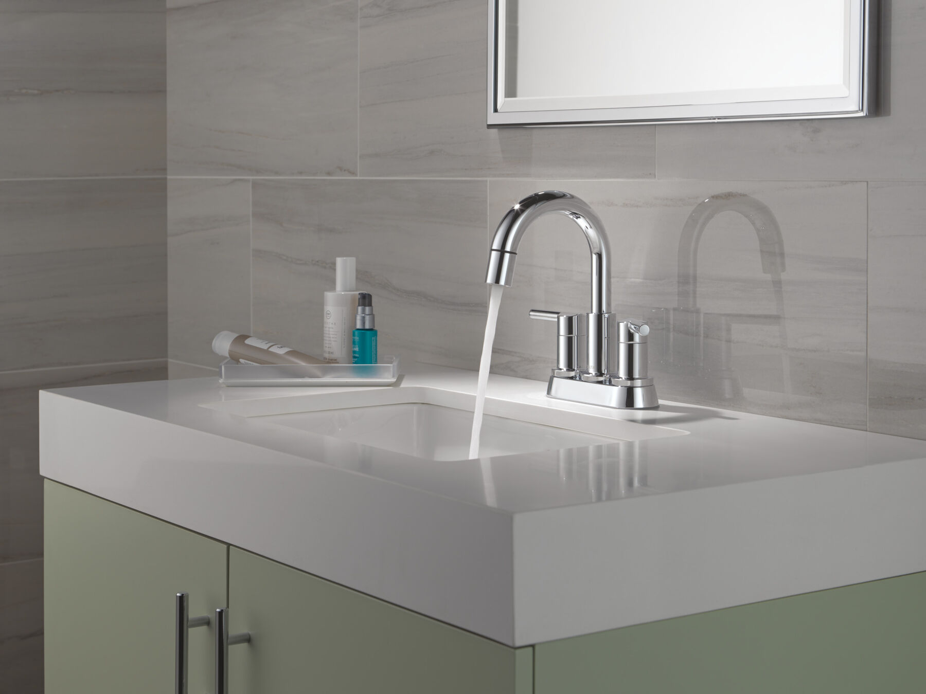 Two Handle Centerset Pull-Down Bathroom Faucet, image 9