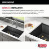 27” Undermount 16 Gauge Workstation Kitchen Sink Single Bowl with WorkFlow™ Ledge and Accessories