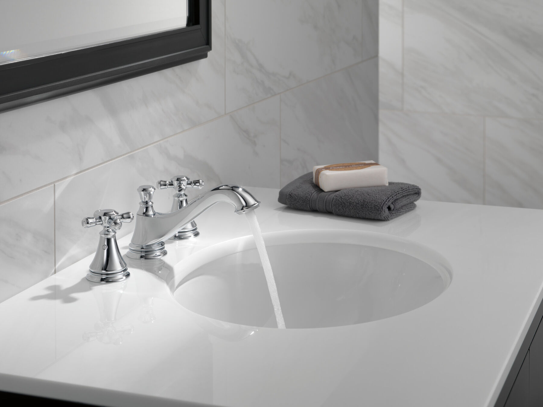 Metal Cross Handle Set - Deck Mount Bathroom & Bidet, image 3