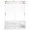 60x32 Alcove Shower Base with Door Bundle - Right Seat Left Drain Curve