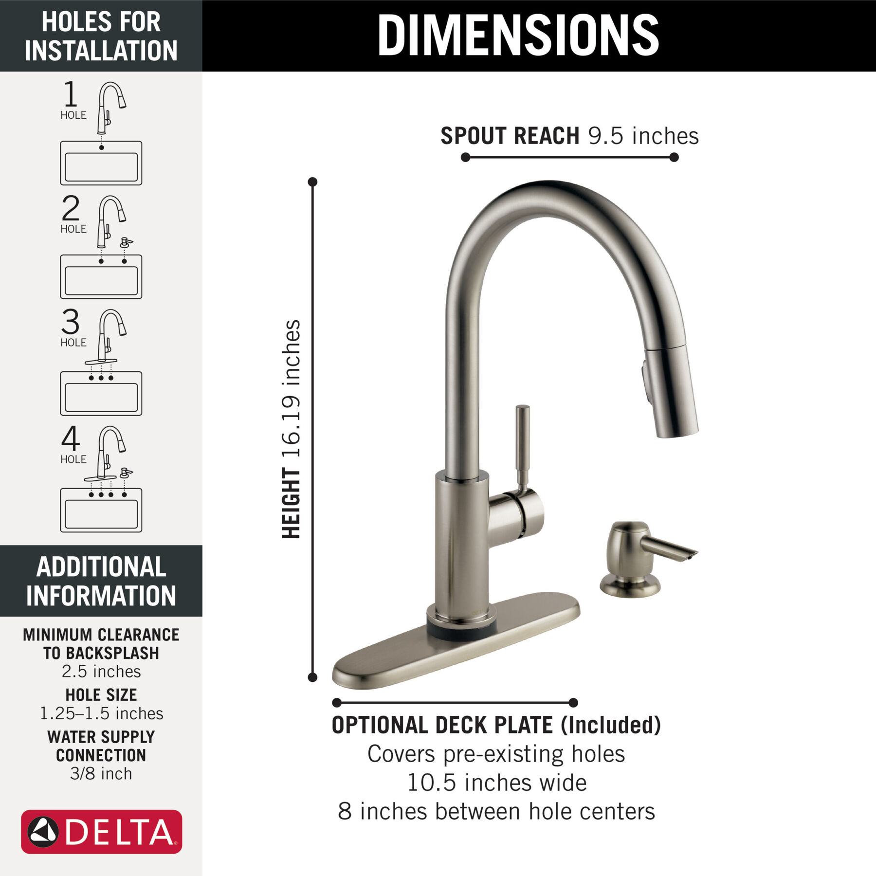 Single Handle Pull-Down Touch<sub>2</sub>O® Technology Kitchen Faucet with Touchless Technology, image 3