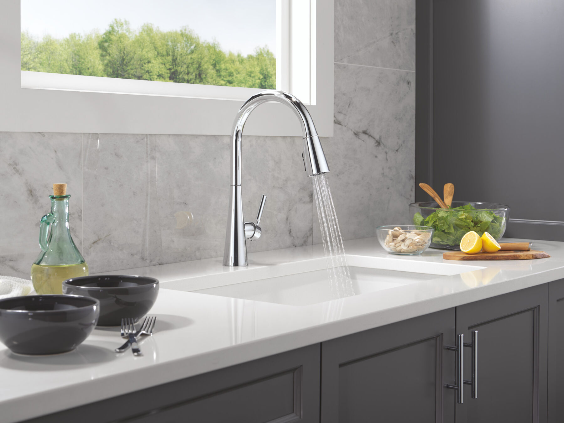 Single Handle Kitchen Pull-Down Faucet, image 9