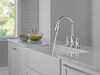 Two Handle Pull-Down Bridge Kitchen Faucet