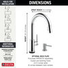 Touch2O with Touchless Technology Single Handle Pull-Down Kitchen Faucet with Soap Dispenser