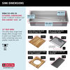45” Workstation Undermount Single Bowl 16 Gauge Stainless Steel Kitchen Sink with 2-Tier WorkFlow™ Ledge and Accessories