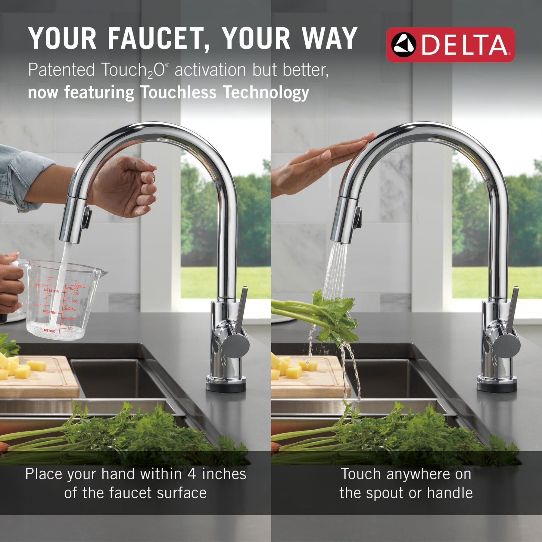 Touch<sub>2</sub>O® Technology Kitchen Faucet with Touchless Technology, image 11