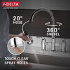 Two Handle Pull-Down Bridge Kitchen Faucet